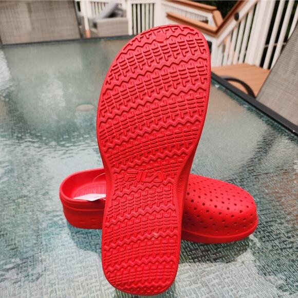 Men’s “FILA” Red Clog Size 10 NEW EB3 - Picture 2 of 10